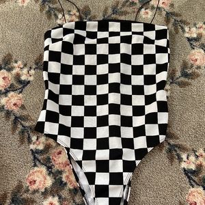 Forever 21 Checkered Body Suit